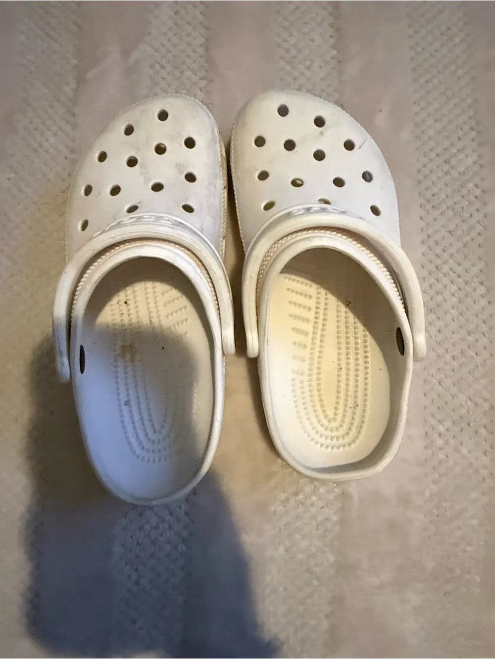 CROCS Kids White Vented Clog Sandals